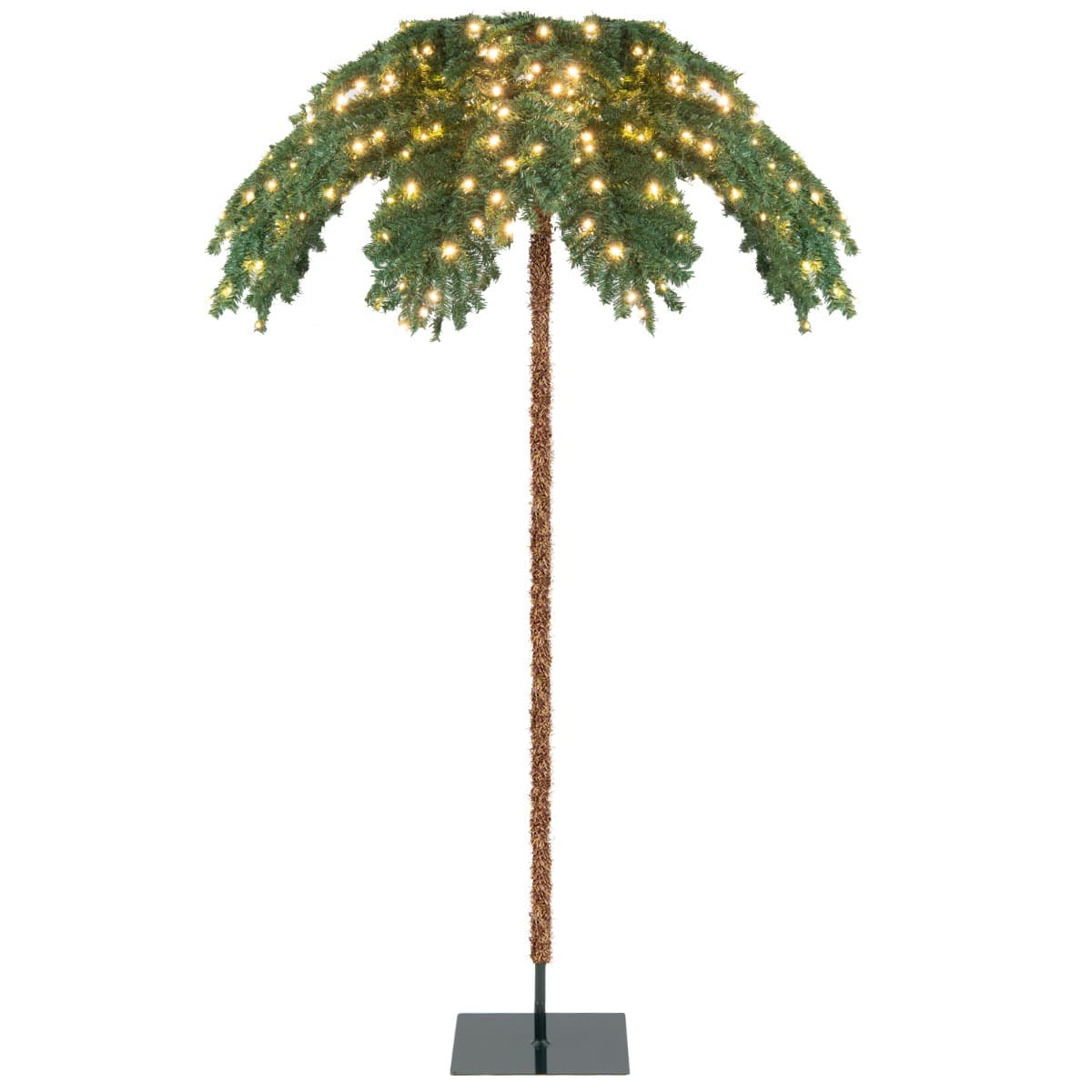 CostwaySapin de Noël Artificiel de 180 cm avec 250 Lumières LED Blanc Chaud 813 Branches pour Porche Maison