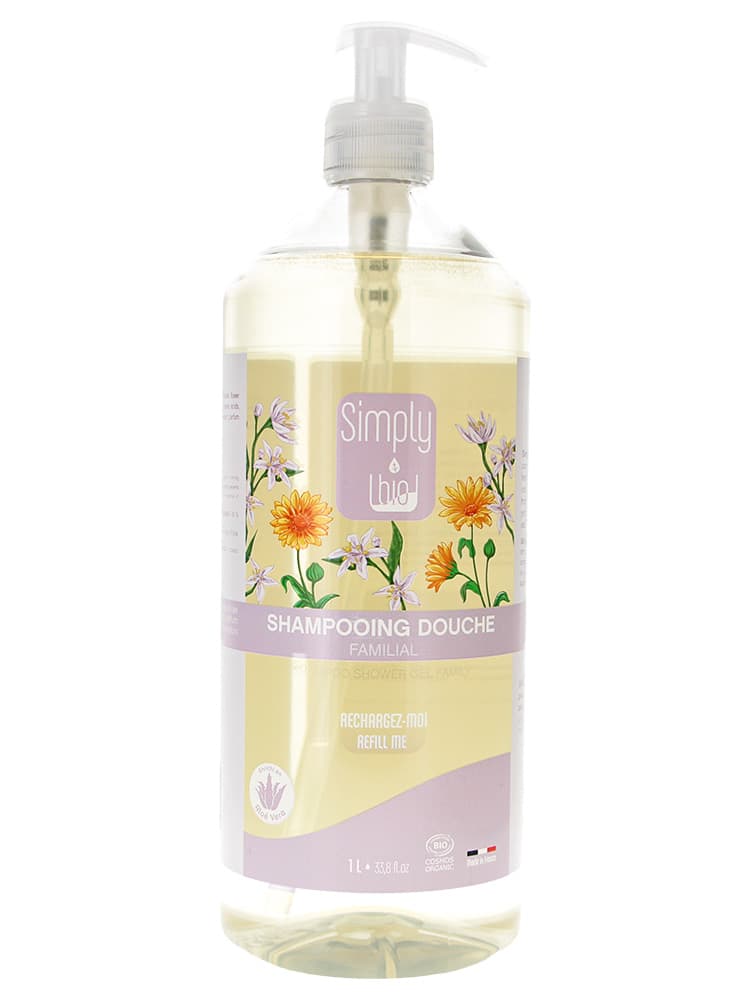 Simply Bio Shampoing Douche Familial Biologique 1 Litre