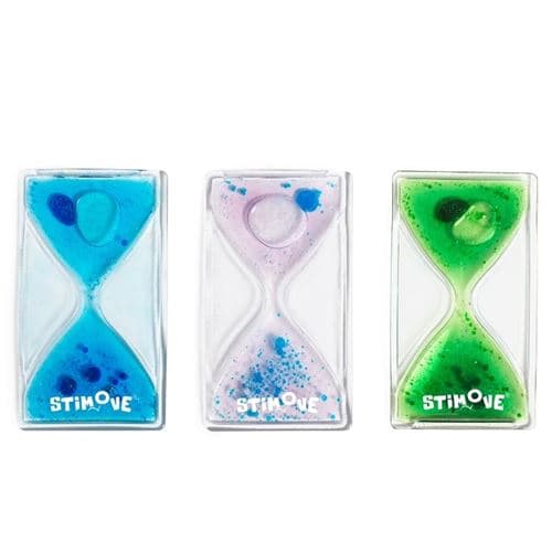 Jeu de concentration - Fidget sabliers - Gel coloré - Lot de 3 - Dès 3 ans