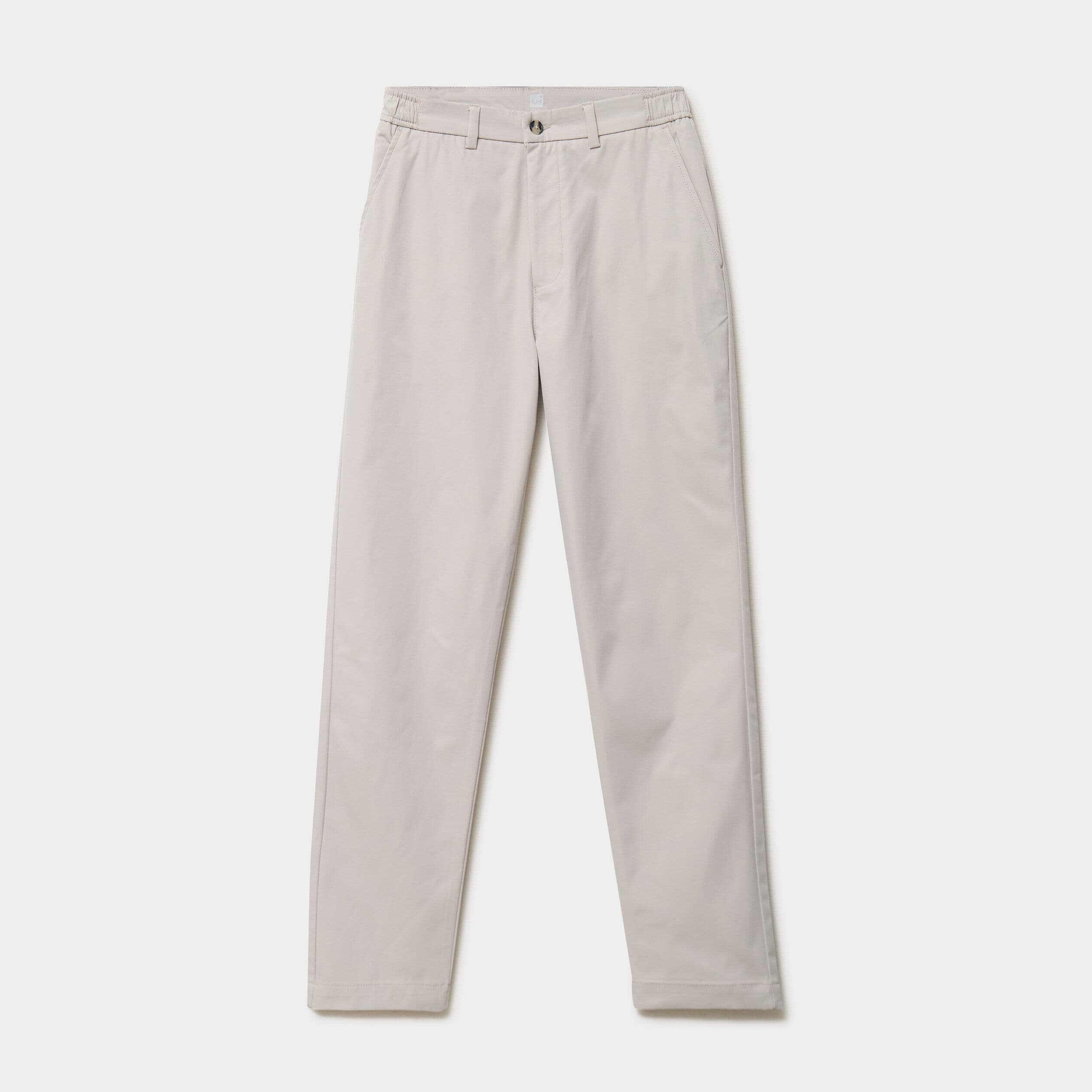 Pantalon chino droit extensible gris clair homme